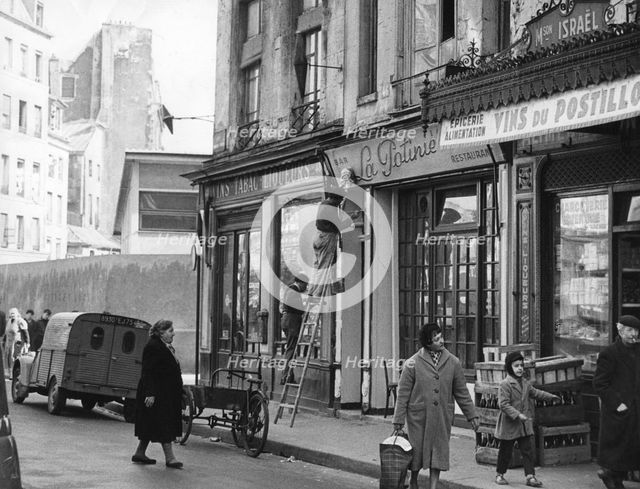 Algerian Jews' shop attacked in Paris, 11 April 1958. Creator: Unknown.