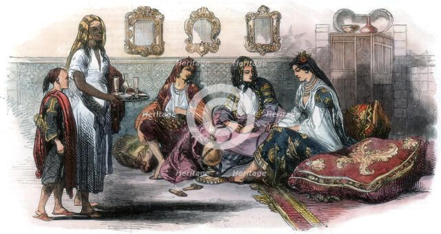 Algerian women, 1857. Artist: Unknown