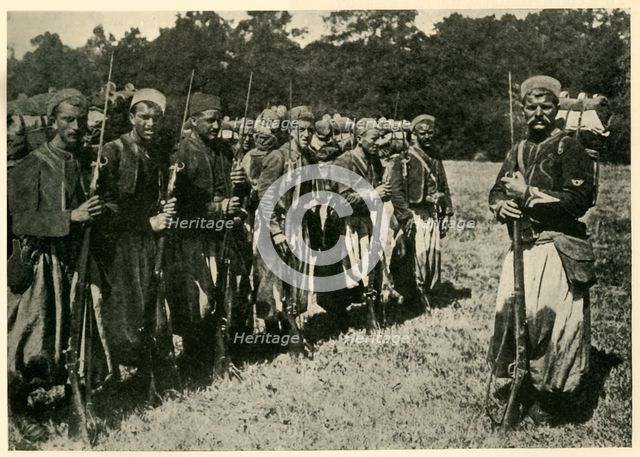 Algerian tirailleurs known as 'Turcos', First World War, 1915, (c1920). Creator: Unknown.
