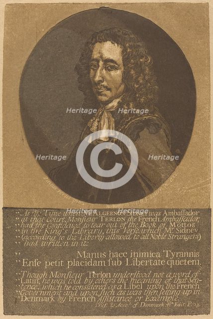 Algernon Sidney. Creator: John Baptist Jackson.