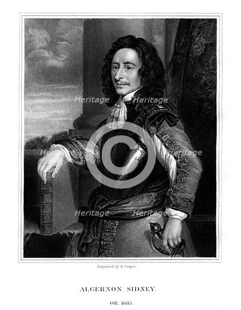 Algernon Sydney, English politician, (1824).Artist: R Cooper