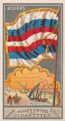 Algiers, from the City Flags series (N6) for Allen & Ginter Cigarettes Brands, 1887. Creator: Allen & Ginter