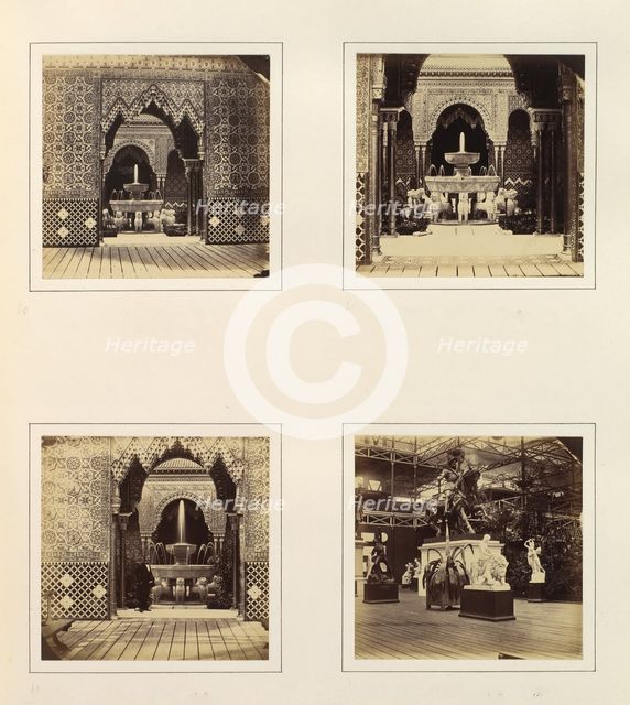 [Alhambra and Court of Lions; View in South Transept], ca. 1859. Creator: Attributed to Philip Henry Delamotte.