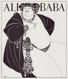 Ali Baba, Cover Design for a proposed edition of The Forty Thieves, 1897. Creator: Aubrey Beardsley