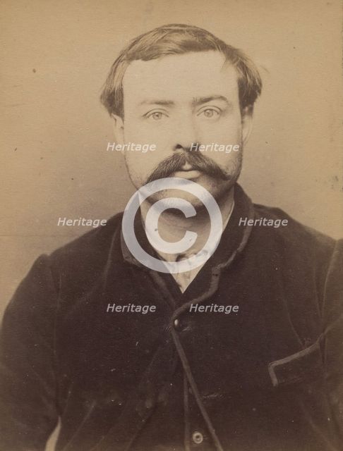 Alicante. Philibert. 33 ans, né à Seire (Seine & Oise). Coupeur de talons. Anarchiste. 7/3..., 1894. Creator: Alphonse Bertillon.