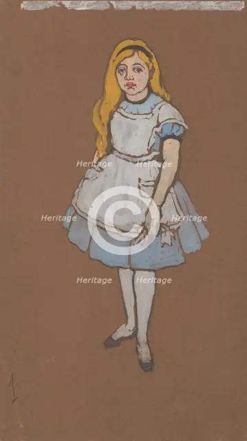 Alice (costume design for Alice-in-Wonderland, 1915), 1915. Creator: William Penhallow Henderson.