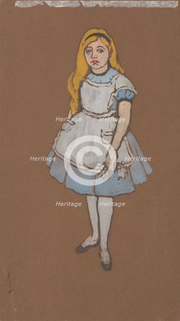 Alice (costume design for Alice-in-Wonderland, 1915), 1915. Creator: William Penhallow Henderson.