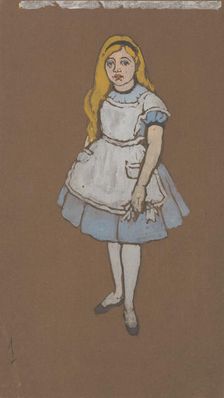 Alice (costume design for Alice-in-Wonderland, 1915), 1915. Creator: William Penhallow Henderson