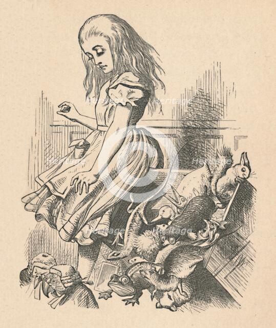'Alice and animals. Chaos and the court', 1889. Artist: John Tenniel.