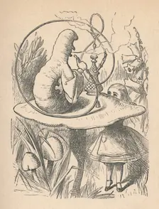 Alice and the caterpillar 1889. Artist: John Tenniel