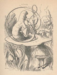 Alice and the caterpillar 1889. Artist: John Tenniel