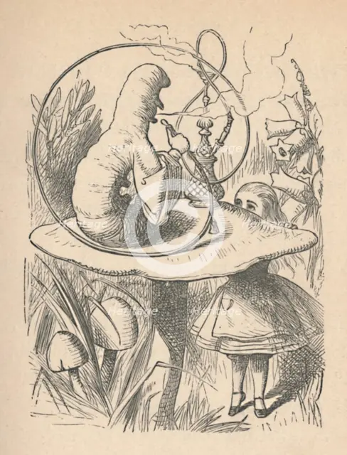 'Alice and the caterpillar', 1889. Artist: John Tenniel.
