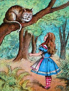 Alice and the Cheshire Cat c1910. Artist: John Tenniel