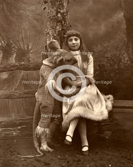 Alice and the dormouse, 1887. Artist: Ernest Barraud