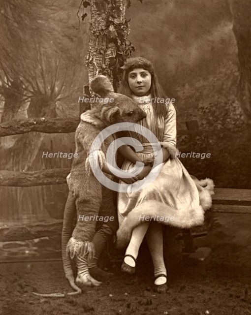 Alice and the dormouse, 1887. Artist: Ernest Barraud