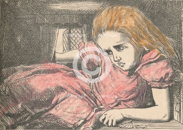 'Alice, as she grows larger', 1889. Artist: John Tenniel.