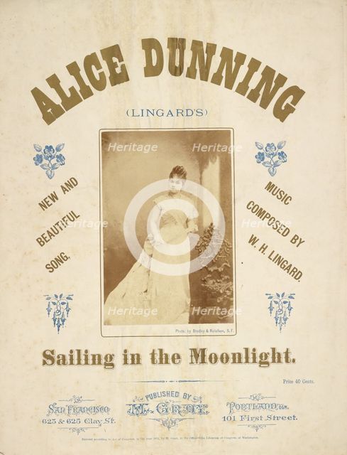 Alice Dunning, 1874. Creator: Bradley & Rulofson.