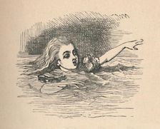 Alice in a sea of tears 1889. Artist: John Tenniel