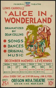 Alice in Wonderland, Portland, OR, 1938. Creator: Unknown