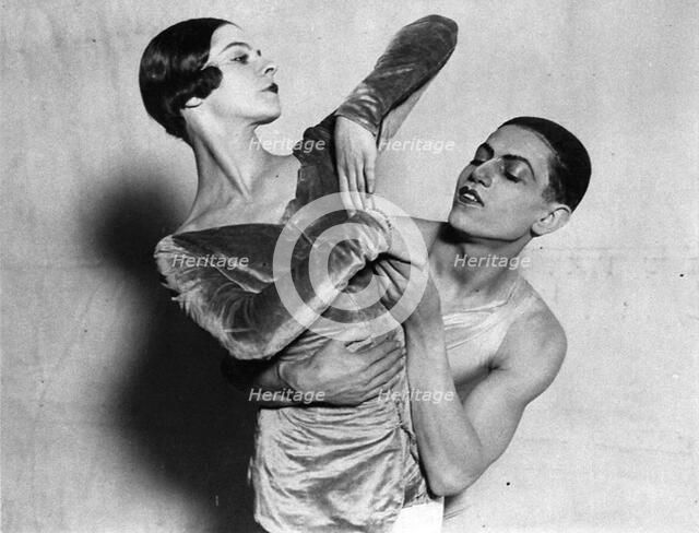 Alice Nikitina and Serge Lifar, Russian ballet dancers, 1924. Artist: Anon