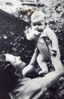 Alice Sommerlath with her daughter, Silvia, Heidelberg, Germany, 1944. Creator: Unknown