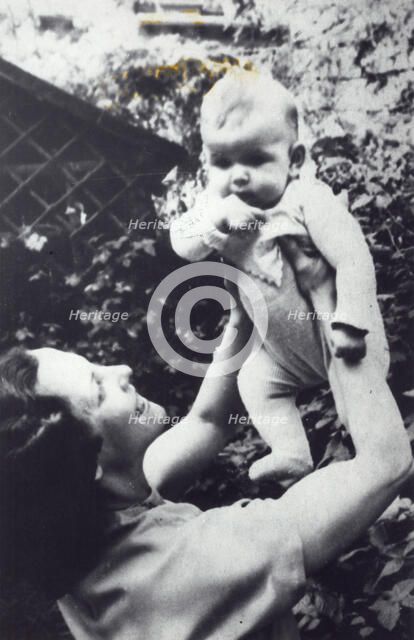 Alice Sommerlath with her daughter, Silvia, Heidelberg, Germany, 1944. Artist: Unknown