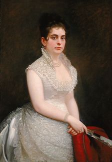 Alice Pike Barney, in Wedding Gown, 1876. Creator: Jared B. Flagg