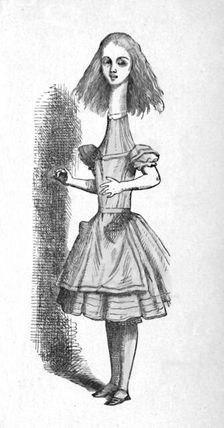 Alice with a long neck 1889. Artist: John Tenniel