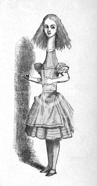 'Alice with a long neck', 1889. Artist: John Tenniel.