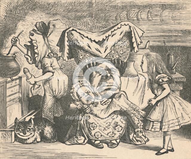 'Alice, the Duchess, and the Baby', 1889. Artist: John Tenniel.