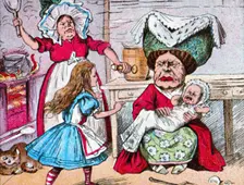 Alice, the Duchess, and the Baby c1910. Artist: John Tenniel