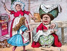 Alice, the Duchess, and the Baby c1910. Artist: John Tenniel