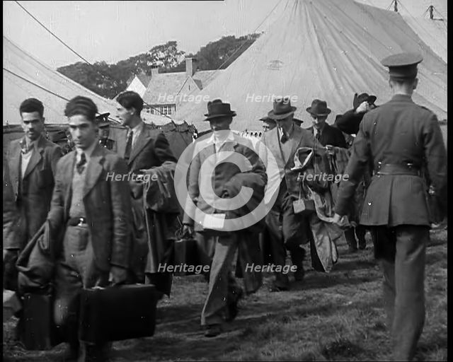 Aliens Walking to an Internment Camp, 1940. Creator: British Pathe Ltd.