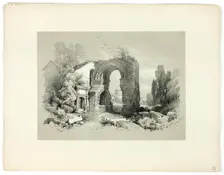 Aliscamps, W. Arles, from Picturesque Selections, 1860. Creator: James Duffield Harding