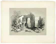Aliscamps, W. Arles, from Picturesque Selections, 1860. Creator: James Duffield Harding