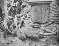 All Night Raid on Britain's Capital - Statue of John Milton 1940, (1940)
