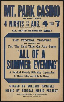 All of a Summer Evening, Holyoke, MA, 1937. Creator: Unknown