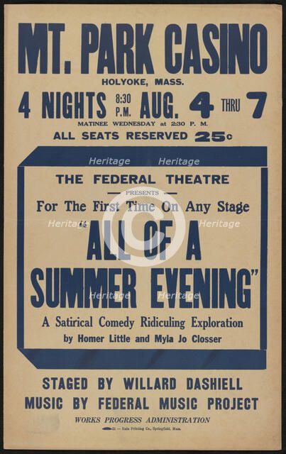 All of a Summer Evening, Holyoke, MA, 1937. Creator: Unknown.