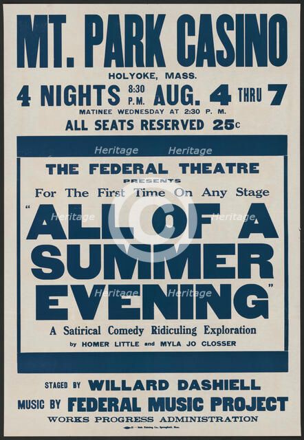 All of a Summer Evening, Holyoke, MA, [193-]. Creator: Unknown.