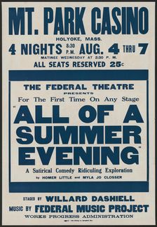 All of a Summer Evening, Holyoke, MA, [193-]. Creator: Unknown