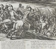 All of the Horsemen Accompanying the Infantes are Slain, as Well as the Infante Fernan Gonzalez,1612 Creator: Antonio Tempesta