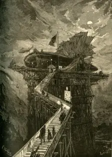 "All Aboard for the Moon!". 1881. Creator: Unknown