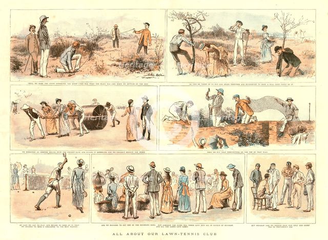 'All about our Lawn-Tennis Club', 1886.  Creator: Arthur Hopkins.