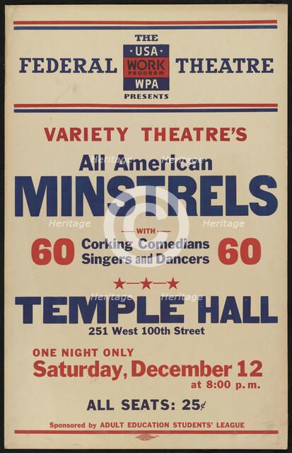 All American Minstrels, New York, [1935]. Creator: Unknown.