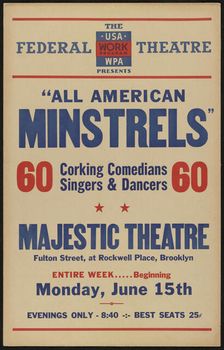 All American Minstrels, New York, 1936. Creator: Unknown