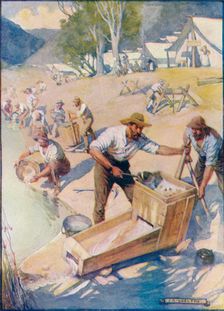 All Day Long The Sound of the Pick and the Rumble of the Cradle Were Heard c1908, (c1920). Artist: Joseph Ratcliffe Skelton