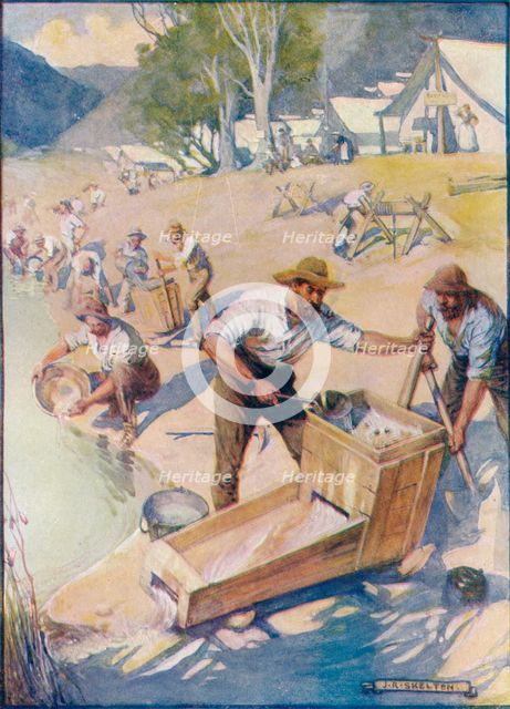 'All Day Long The Sound of the Pick and the Rumble of the Cradle Were Heard', c1908, (c1920).  Artist: Joseph Ratcliffe Skelton.