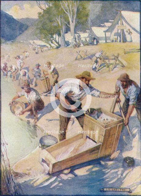 'All Day Long The Sound of the Pick and the Rumble of the Cradle Were Heard', c1908, (c1920).  Artist: Joseph Ratcliffe Skelton.