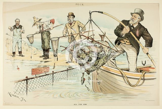 All for Him, published October 26, 1892. Creator: Joseph Keppler.