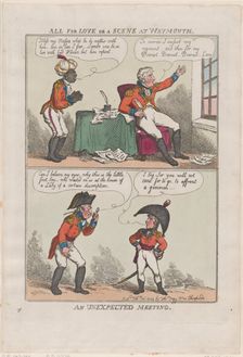 All for Love or A Scene at Weymouth, An Unexpected Meeting, February 26, 1809., February 26, 1809. Creator: Thomas Rowlandson